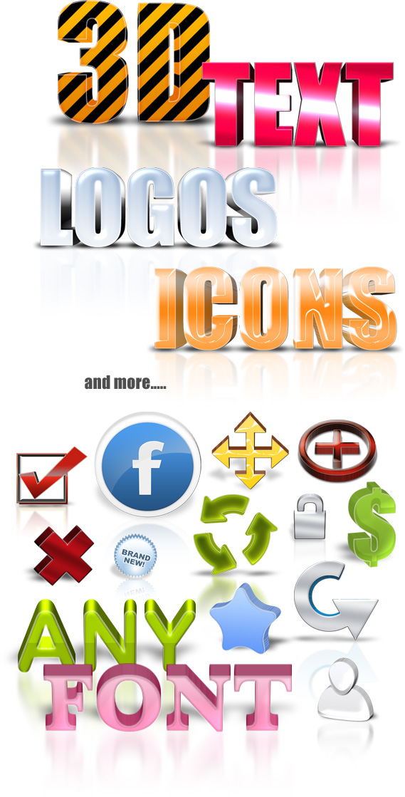 EASY 3D Icon Maker V2   3D Logos, icons & Text Mak   CD  